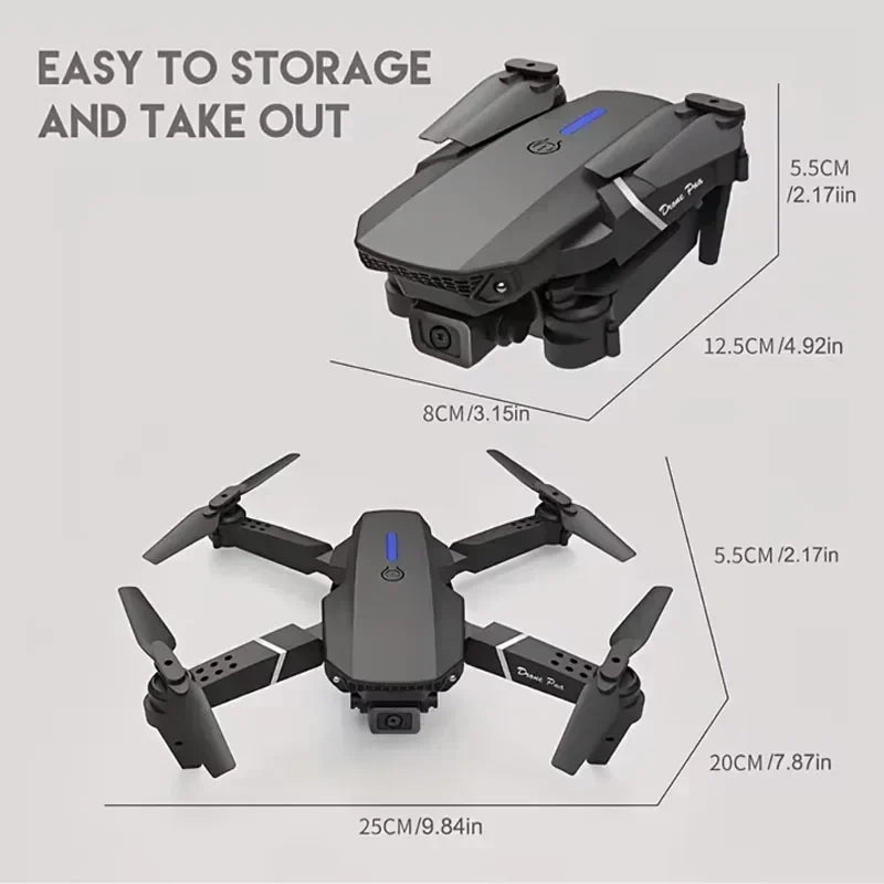 AeroSnap E88 4K - WIFI FPV, HD 4K Camera, Altitude Hold